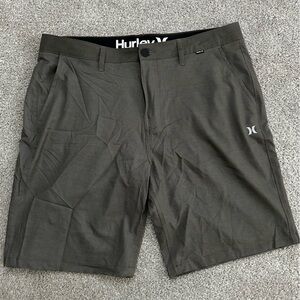 men’s hurley gray hybrid shorts - size 36